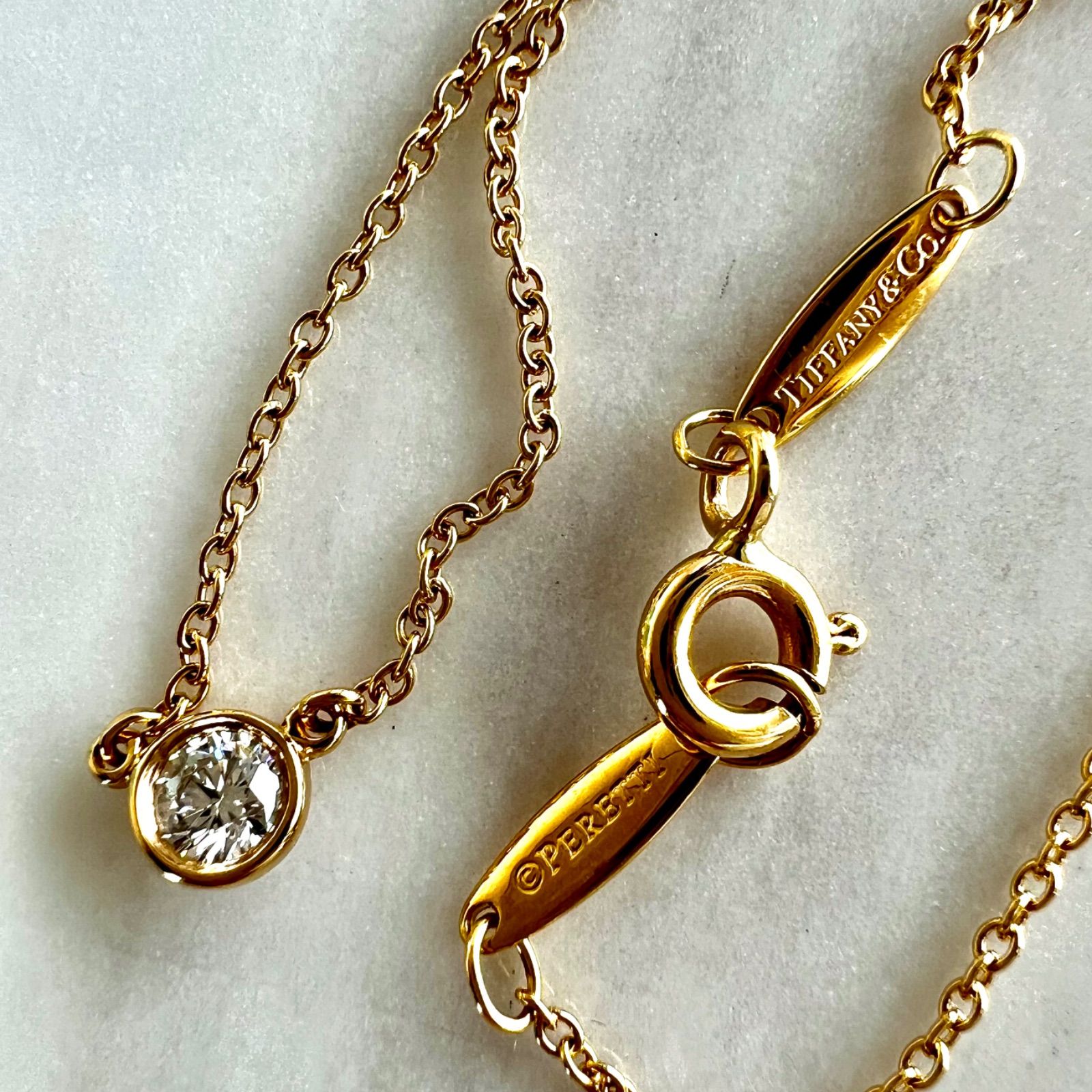 TIFFANY ティファニー ネックレス バイザヤード 750 イエロー