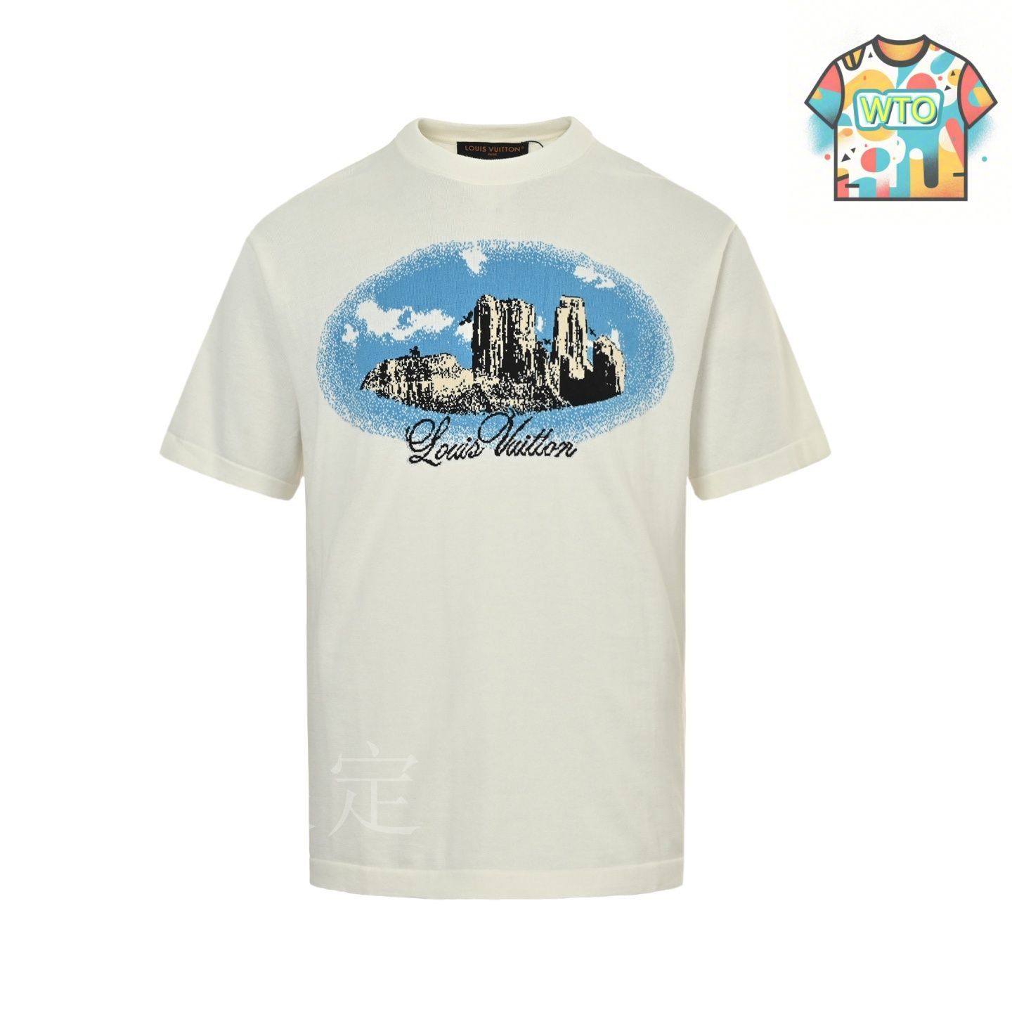 Louis Vuitton ネオン風 Tシャツ 今日特価】Louis Vuitton / ルイヴィトン 25ss ウエスタン風景