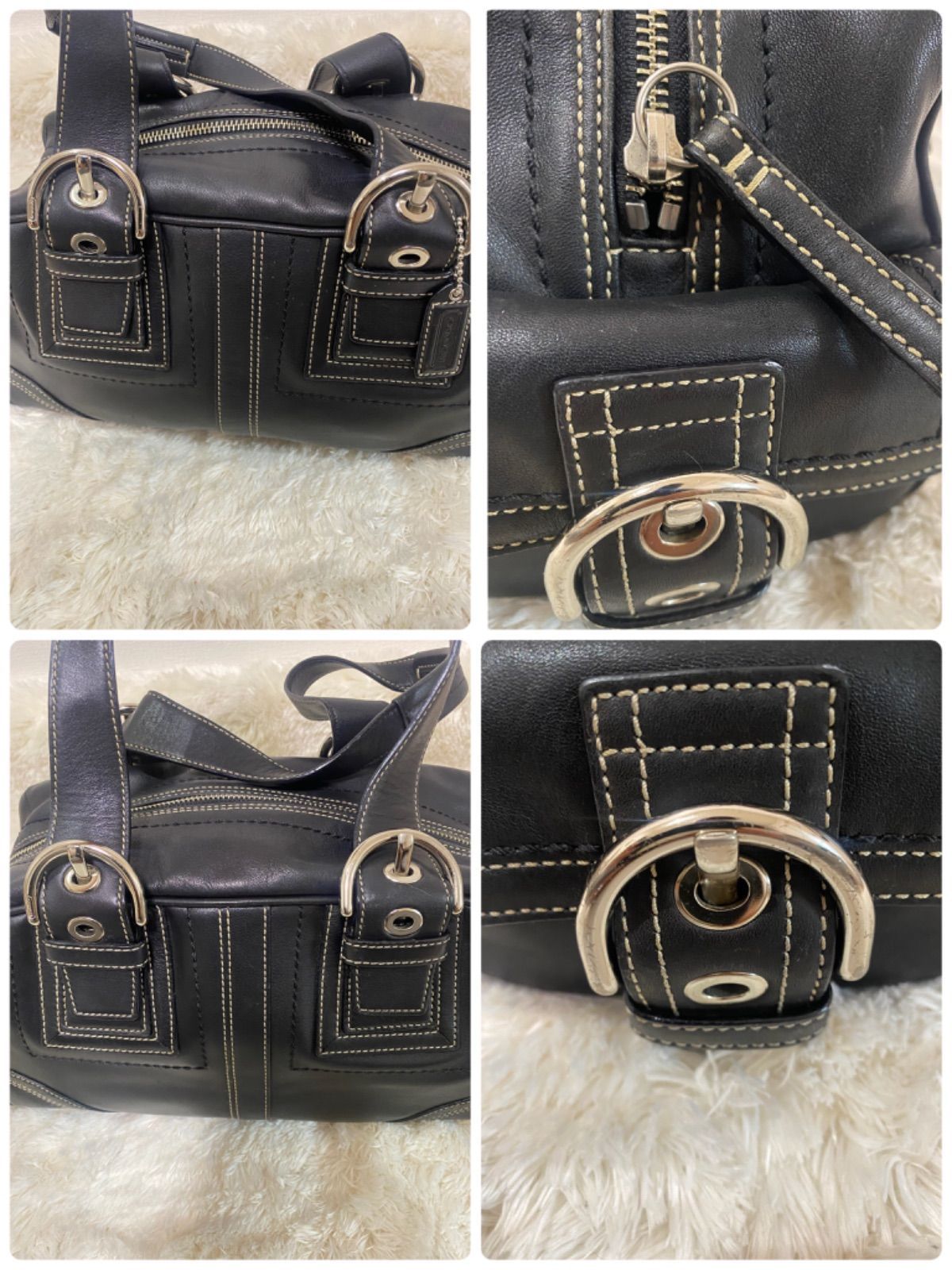 ☆美品 COACH コーチ ハンドバッグ ミニボストン レザー ブラック 型番 