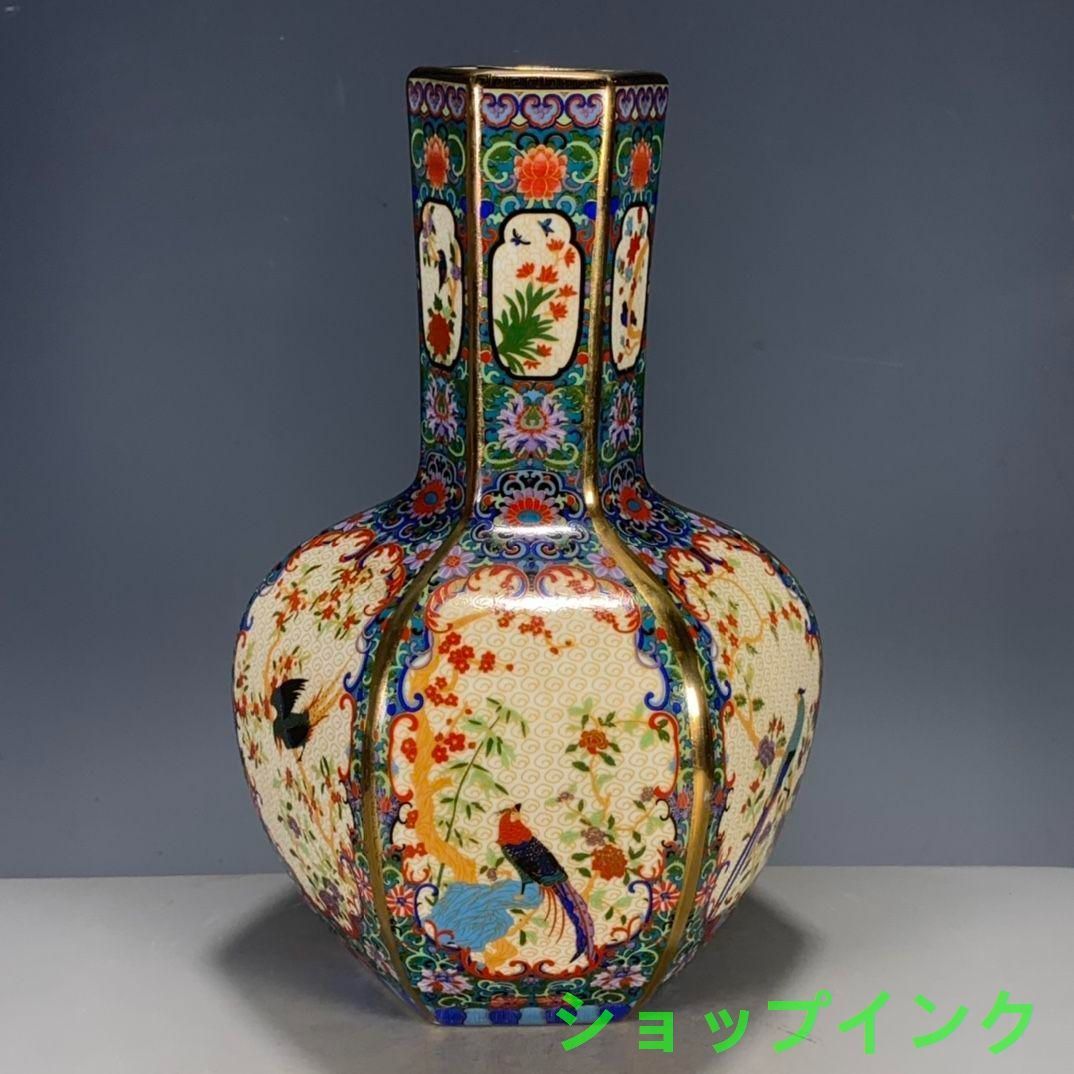 清康熙烏金釉本金手描き松鶴延年天球瓶 景徳鎮 陶磁器 装飾品現代工芸品美術品置物 清康熙烏金釉本金手描き松鶴延年天球瓶 景徳鎮 陶磁器 装飾品