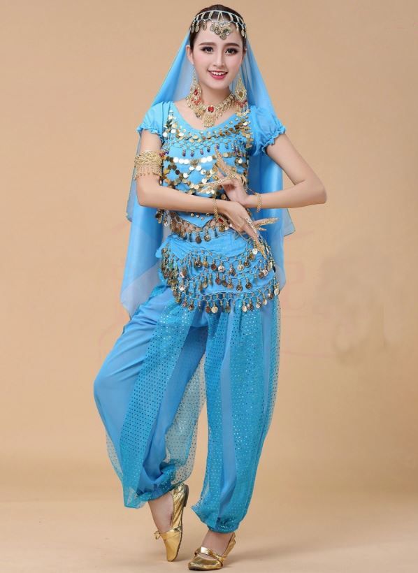 アクアブルー アラジン風コスチューム　ジャスミン Amazon.co.jp: [HALLE] アラジン ジャスミン風 子供用