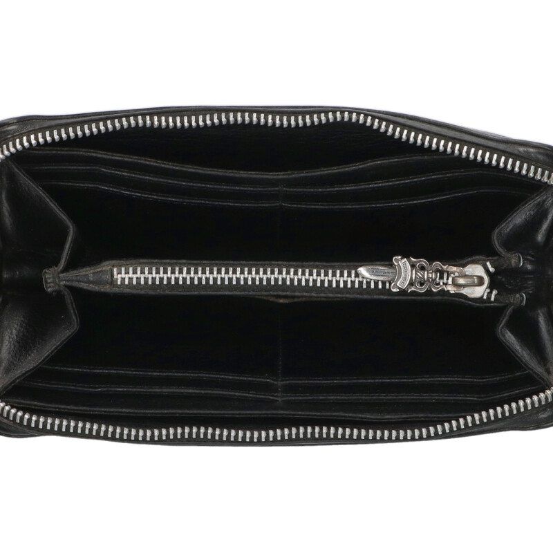 クロムハーツ REC F ZIP フィリグリープラス フィリグリー装飾ラウンドジップレザー財布 メンズ