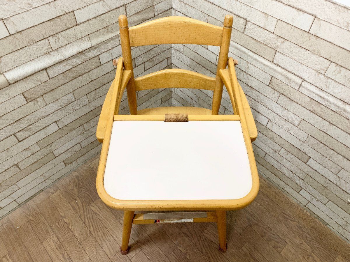 【送料込み】 飛騨産業・キツツキマーク・ハイチェア・子供用ベビーチェア 飛騨産業 キツツキマーク 乳幼児用ハイチェア 子供椅子 未使用品