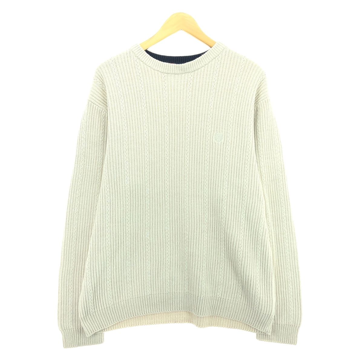 古着 チャップス CHAPS リブ編み コットンニットセーター メンズL/eaa410984