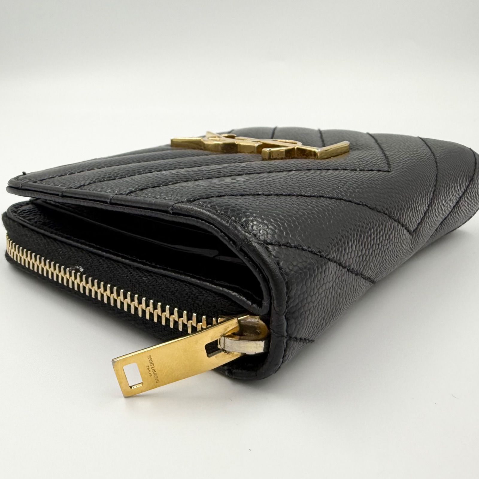 YSLジップアラウンド ウォレット 二つ折り財布 SAINT LAURENT サン