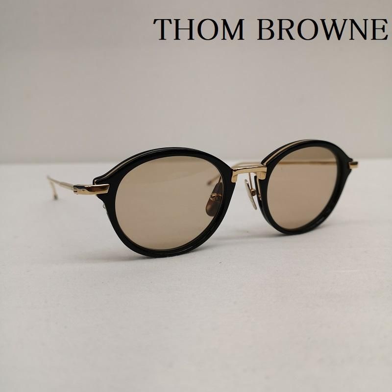 THOM BROWNE トムブラウン めがね・サングラス DITA期 TB-011A 49  21-150 ブラック シャイニー 12K ボストン フレーム サングラス