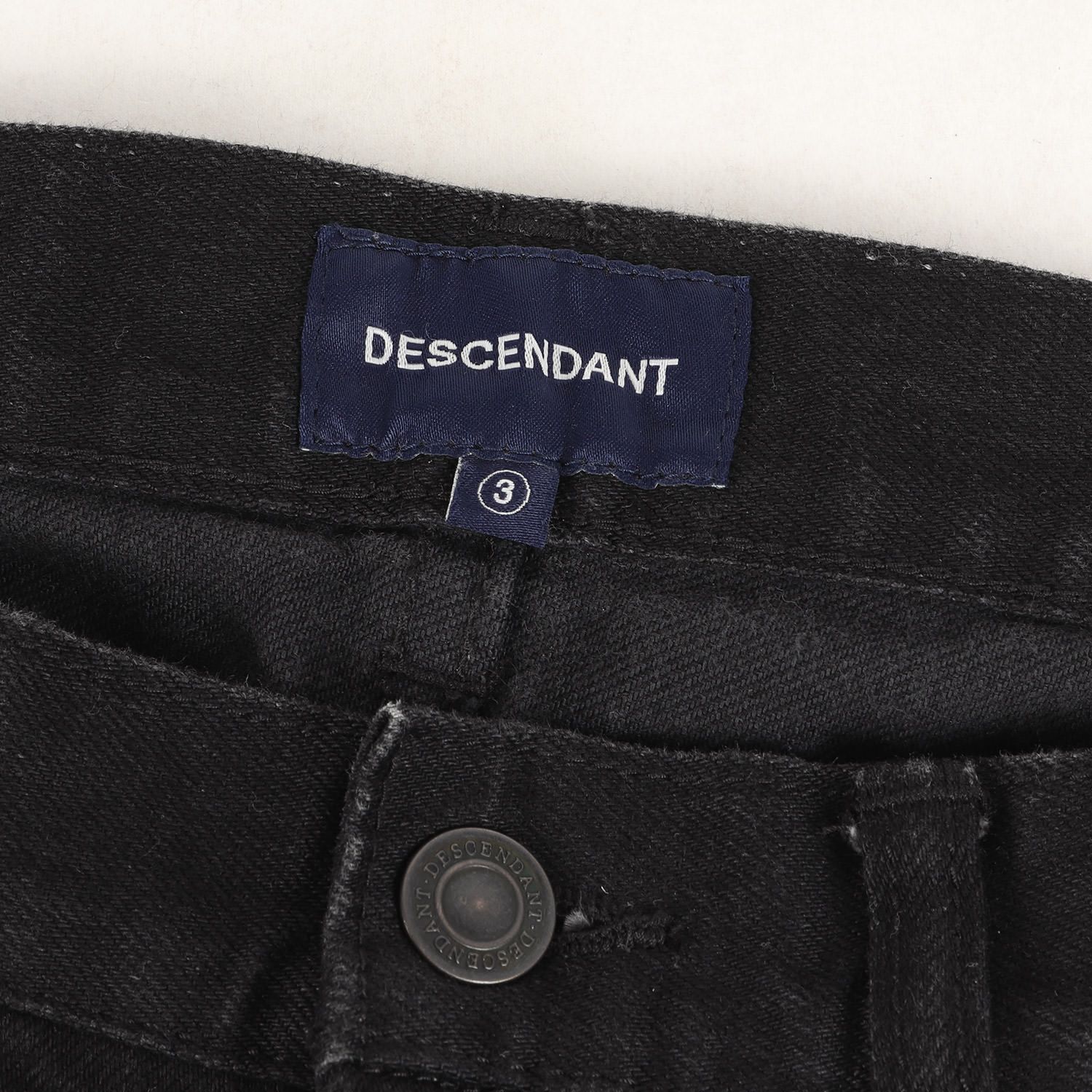 DESCENDANT ディセンダント デニムパンツ サイズ:3 ストレッチ スキニー デニム パンツ DIN-4 SKINNY JEANS 19SS ブラック 黒 ボトムス ズボン ジーンズ ジーパン【メンズ】