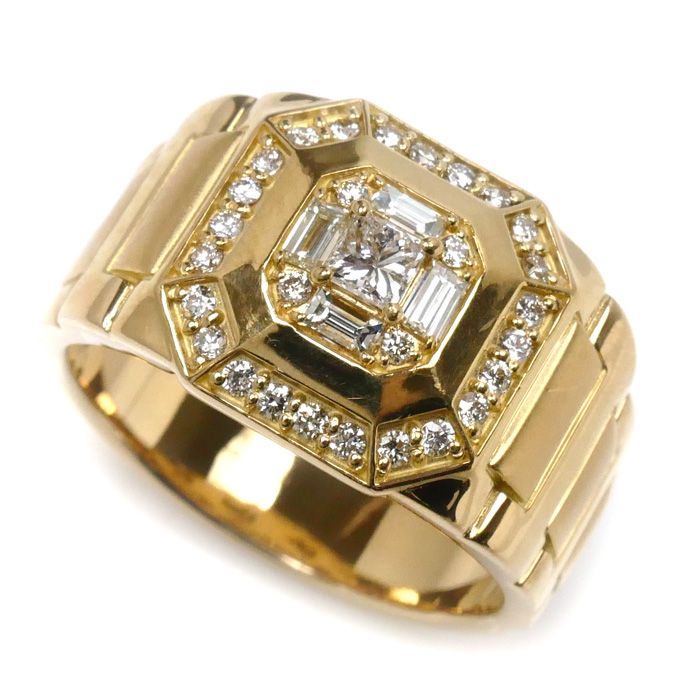 K18YG イエローゴールド ダイヤ リング・指輪 ダイヤモンド0.71ct 21号  