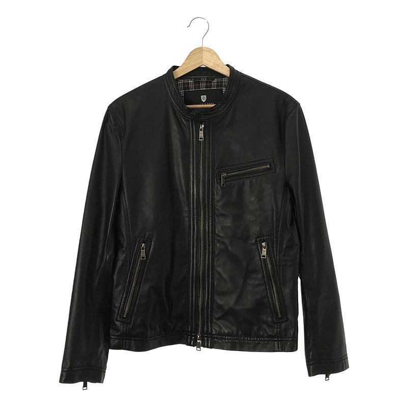 未使用級/L ブラックレーベルクレストブリッジ　ライダースジャケット　ラムレザー Yahoo!オークション - Lサイズ/ラムレザー ブラックレーベル