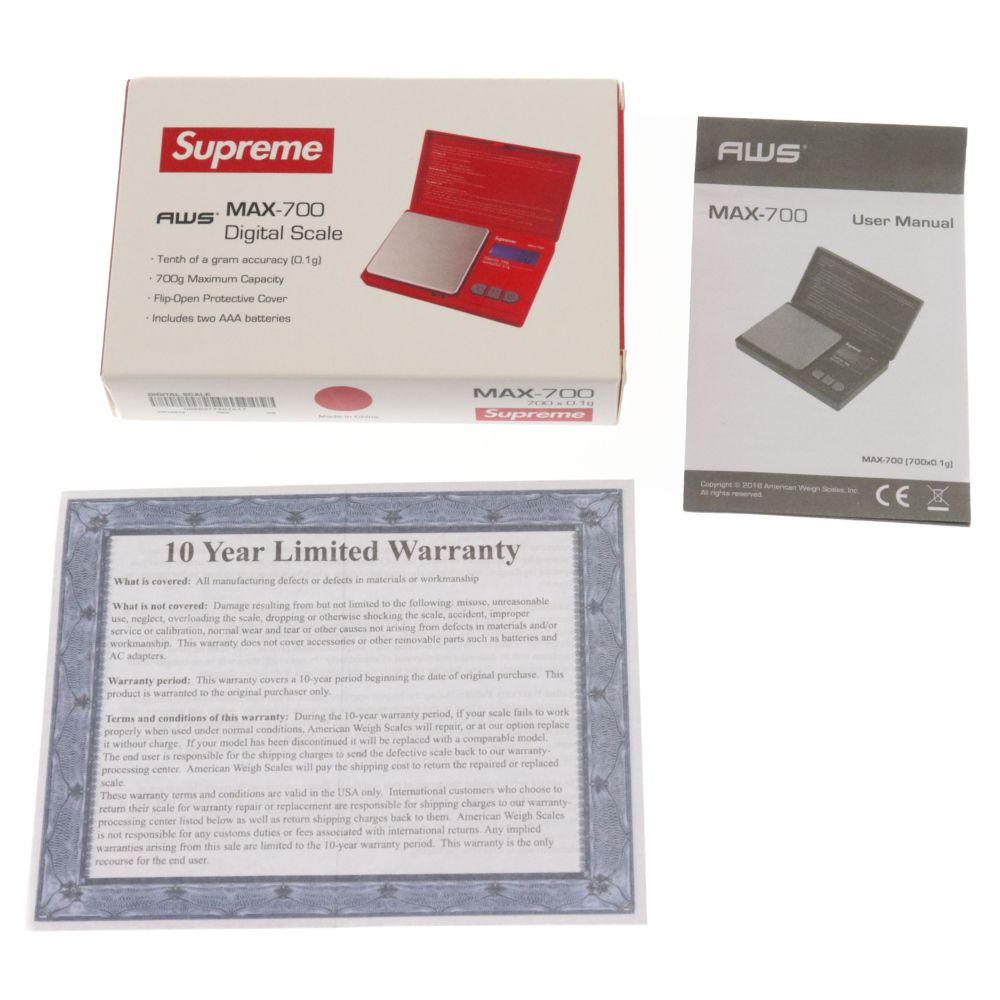 未使用　Supreme AWS MAX-700 ポケットスケール ベンチスケール Fall/Winter 2018 Preview – Supreme