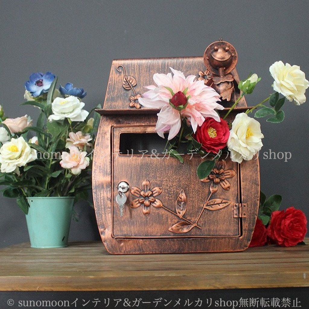 ガーデンインテリア インテリア 昆虫 おしゃれ 8-14 ユニーク お洒落 郵便受け ガーデン雑貨 虫 ガーデニング 庭の装飾 雑貨 ポスト かわいい キャラクター 庭 ブロンズ 鉄 グリーン マスコット ガーデン