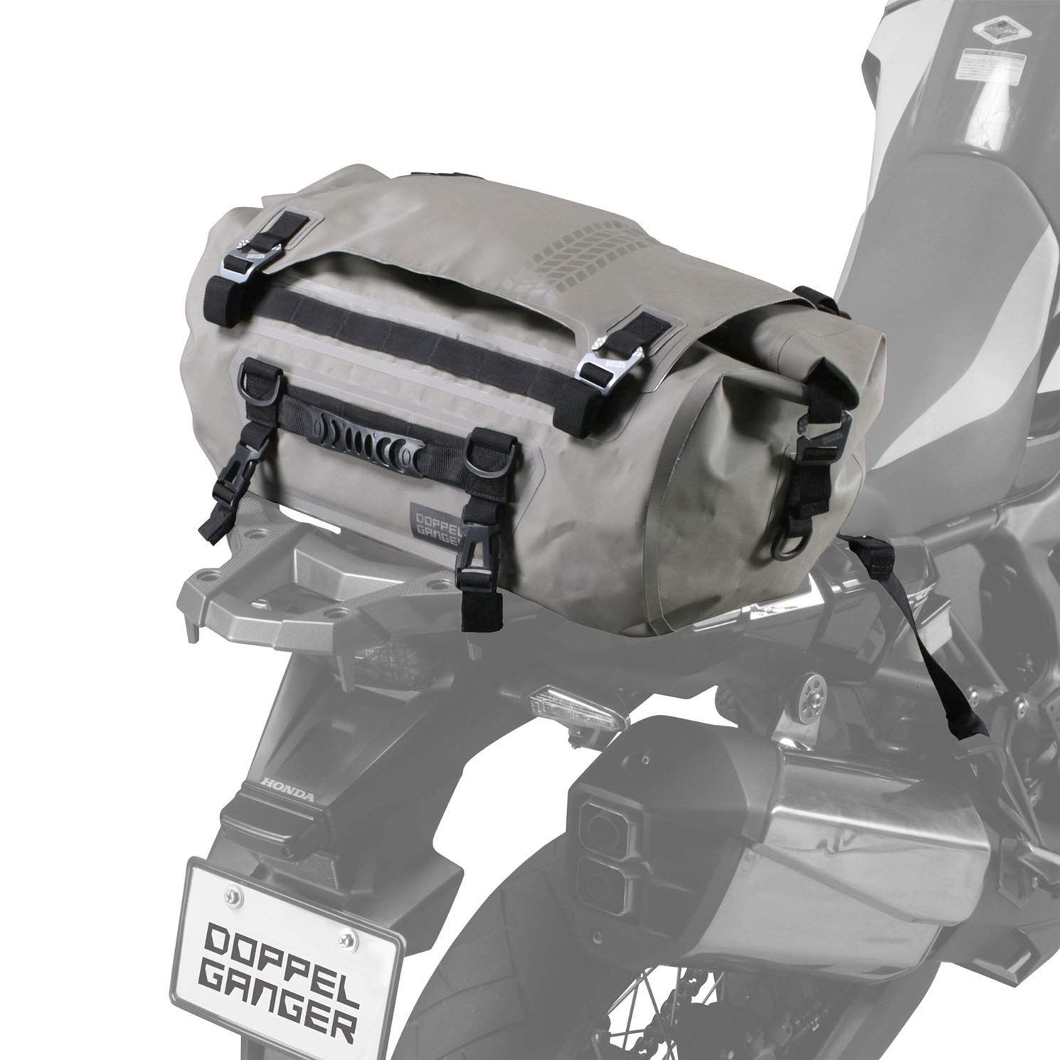 新品 ドッペルギャンガー(DOPPELGANGER) ターポリンツーリングドラムバッグ 【バイク専用の防水ツーリングバッグ】 容量30L 専用固定ベルト・ショルダーベルト付き DBT511 W50 ×L(D)30 ×H30cm