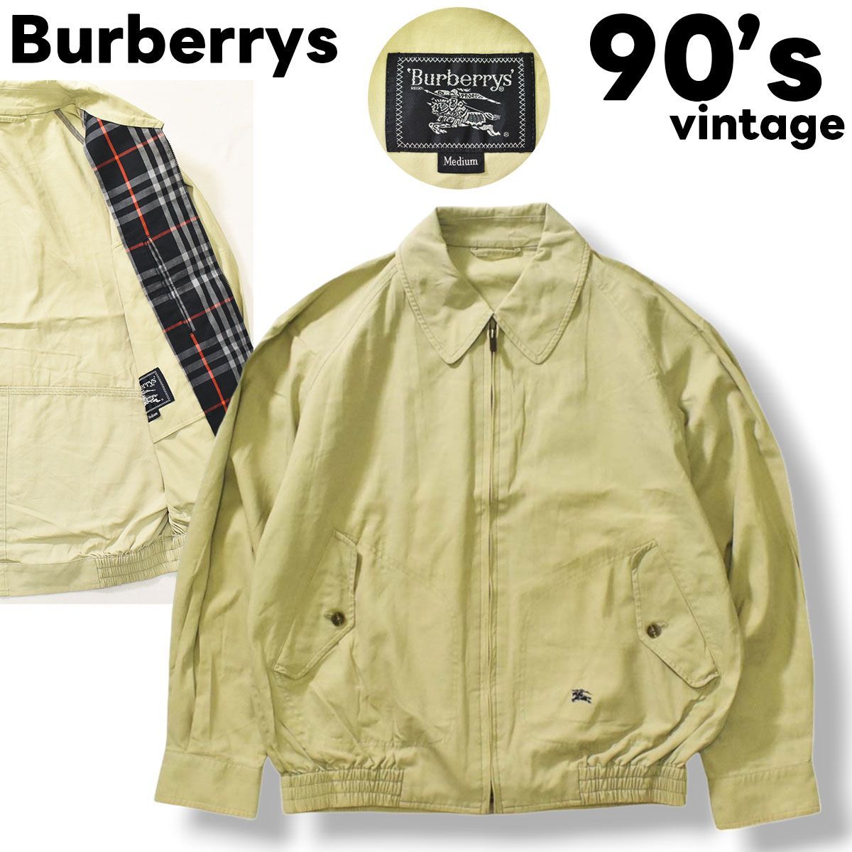 最高級】 90sヴィンテージ バーバリー Burberrys ジップアップ 