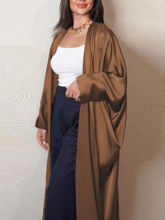 アクセサリー レディース スカーフ 1個 女性用エレガントなファッショングロッシーシーケンスサテンバットウィングスリーブローブ 日常着に適しています