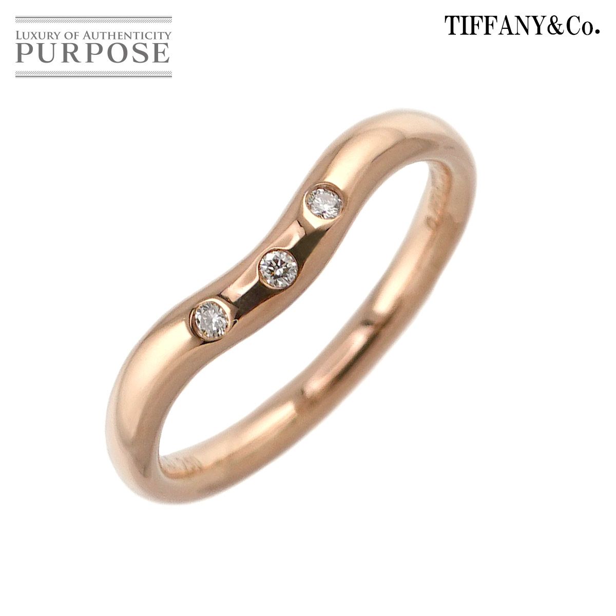 ティファニー TIFFANY&CO. カーブド バンド 8号 リング ダイヤ K18 PG ピンクゴールド 750 指輪 Curved Band  Ring 90252725 - メルカリ