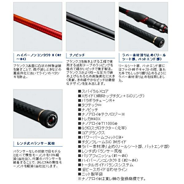磯竿 シマノ 20 ファイアブラッド オナガ ワイルドゲーム 2.2号-530
