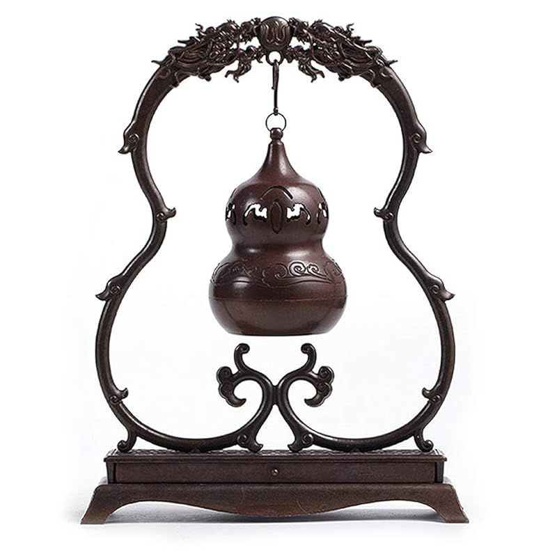 EnergyPower アート香炉 純銅製 吊り下げ式 棒線香 渦巻き線香 コーン型全対応 アロマ香炉 チベッタン香炉 仏具 書道 茶道 香道 インテリア お香皿 お香立て チベット香炉 中国香炉 吊り下げ式 瓢箪型 1