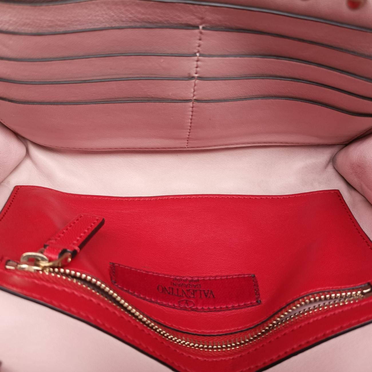 ヴァレンティノValentinoロックスタッズスパイクピンクレザーBL-M137NAP2 DECORATOM_COM_BR