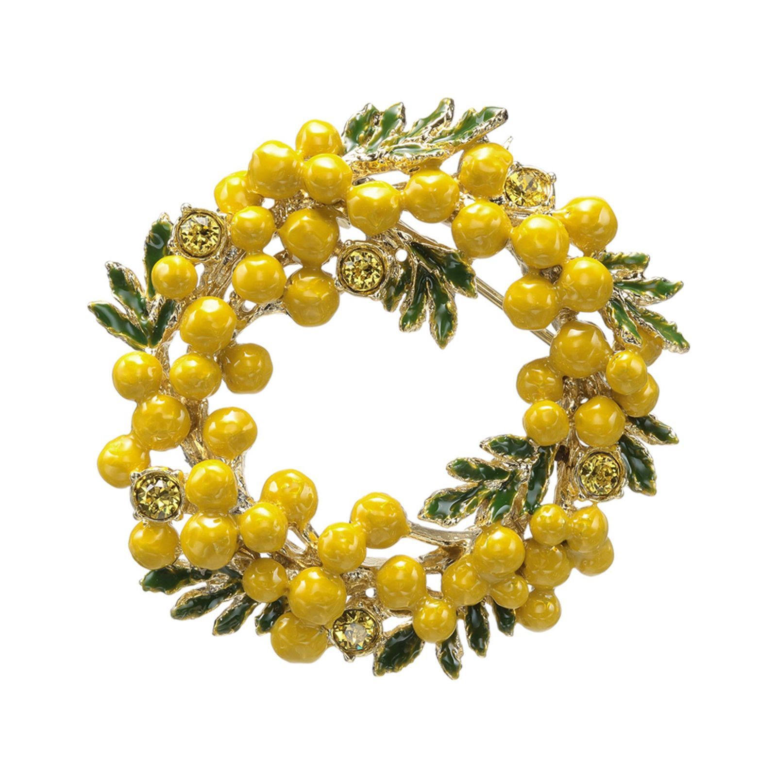 ヴァンドームブティック ミモザ リースブローチ VBRV9029 Y2