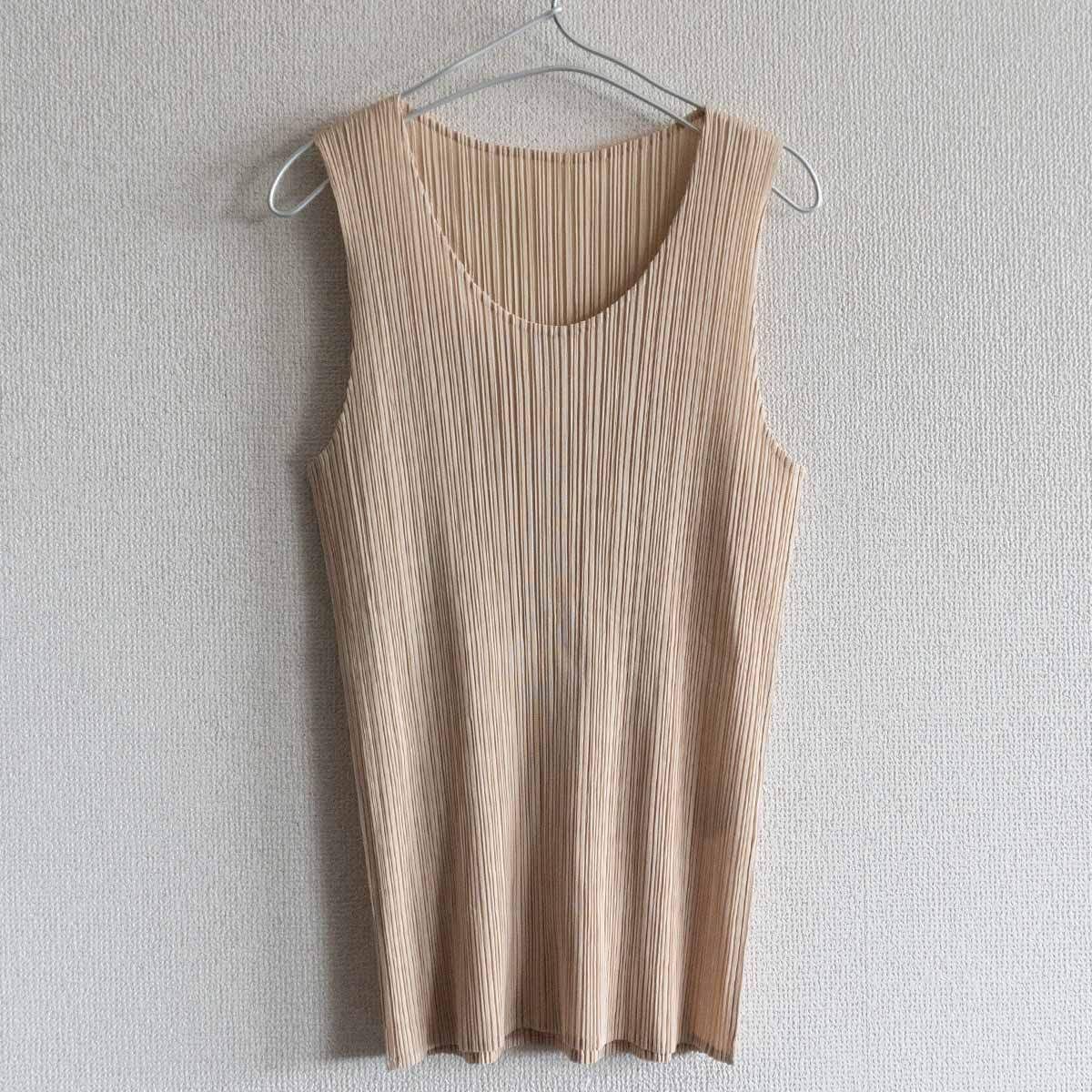 PLEATS PLEASE ノースリーブ プリーツ カットソー プリーツプリーズ ISSEY MIYAKE イッセイミヤケ 25050452
