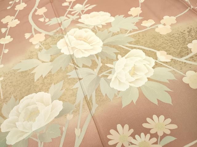 平和屋着物□訪問着 刺繍 枝花文 金彩 正絹 逸品 DAAO5543ya 激安大