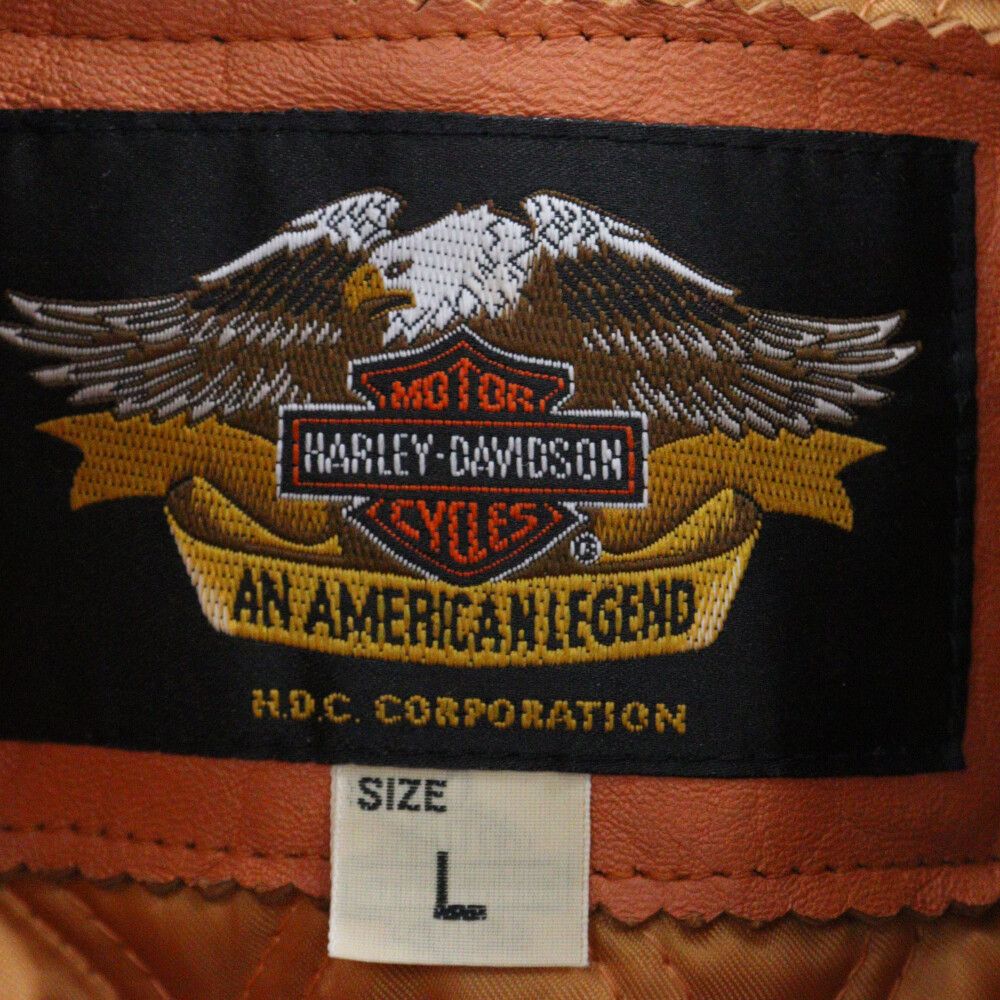 ハーレーダビットソン　ライダースジャケット　ラムレザー　ワッペン HARLEY DAVIDSON (ハーレーダビッドソン) ラムレザー ワッペン