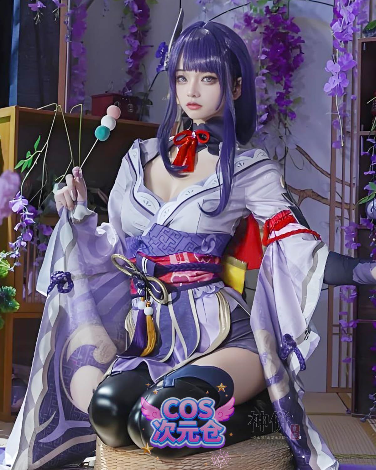 新品未使用 原神 コスプレ 雷電将軍 M サイズ ウィッグ付 三分妄想1