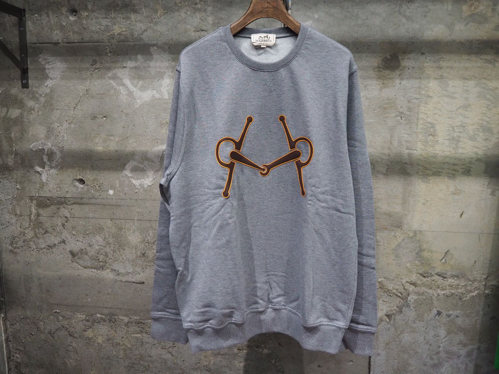HERMES Horse-bit Crewneck Sweat L エルメス ホースビット スウェット 