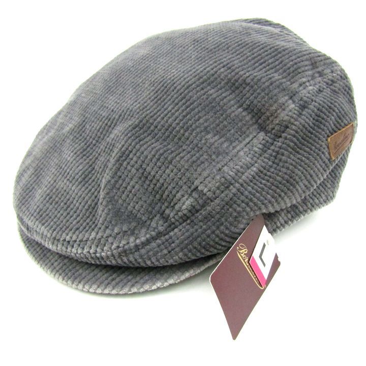 ボルサリーノ ハンチング コーデュロイ コットン 帽子 ブランド メンズ グレー Borsalino