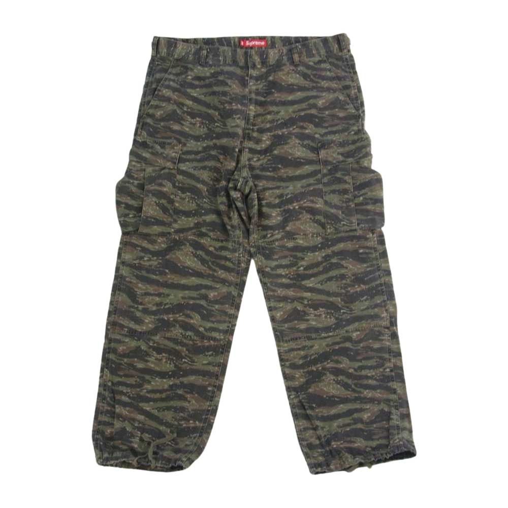 Supreme シュプリーム カーゴパンツ 24SS CARGO PANT Olive Tiger Camo カーゴ パンツ オリーブ タイガー カモ 迷彩 オリーブグリーン系 36【中古】