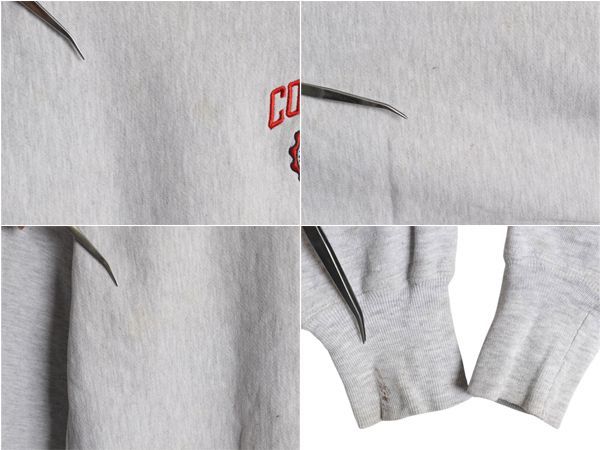 90s USA製 チャンピオン リバースウィーブ カレッジ 刺繍 スウェット  