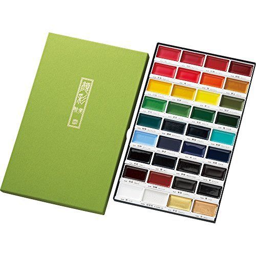 36色セット 呉竹 絵の具 顔彩耽美 36色 MC20/36V