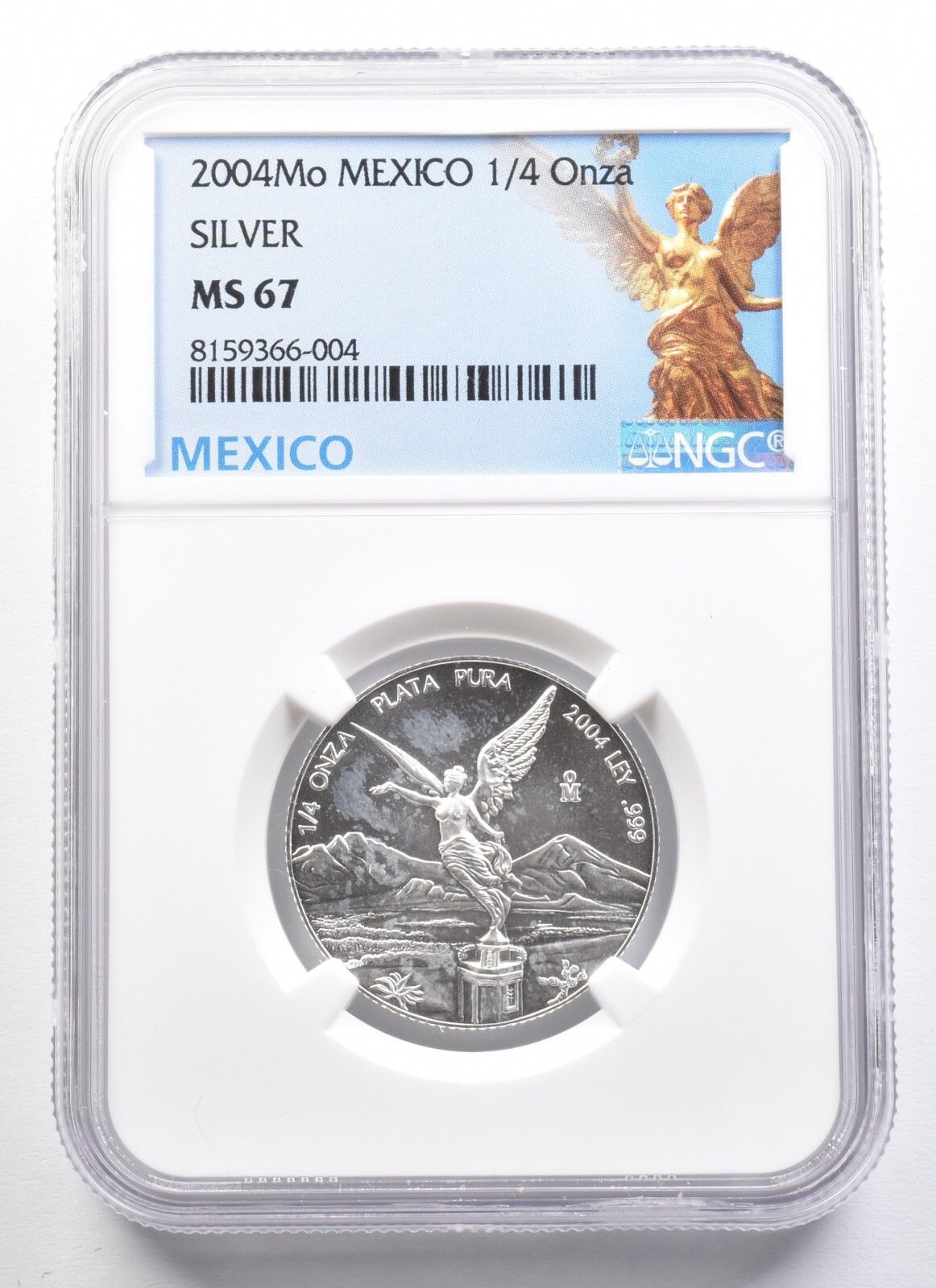 2004 Mo メキシコ 1|4 オンザ シルバー リベルタード MS67 NGC