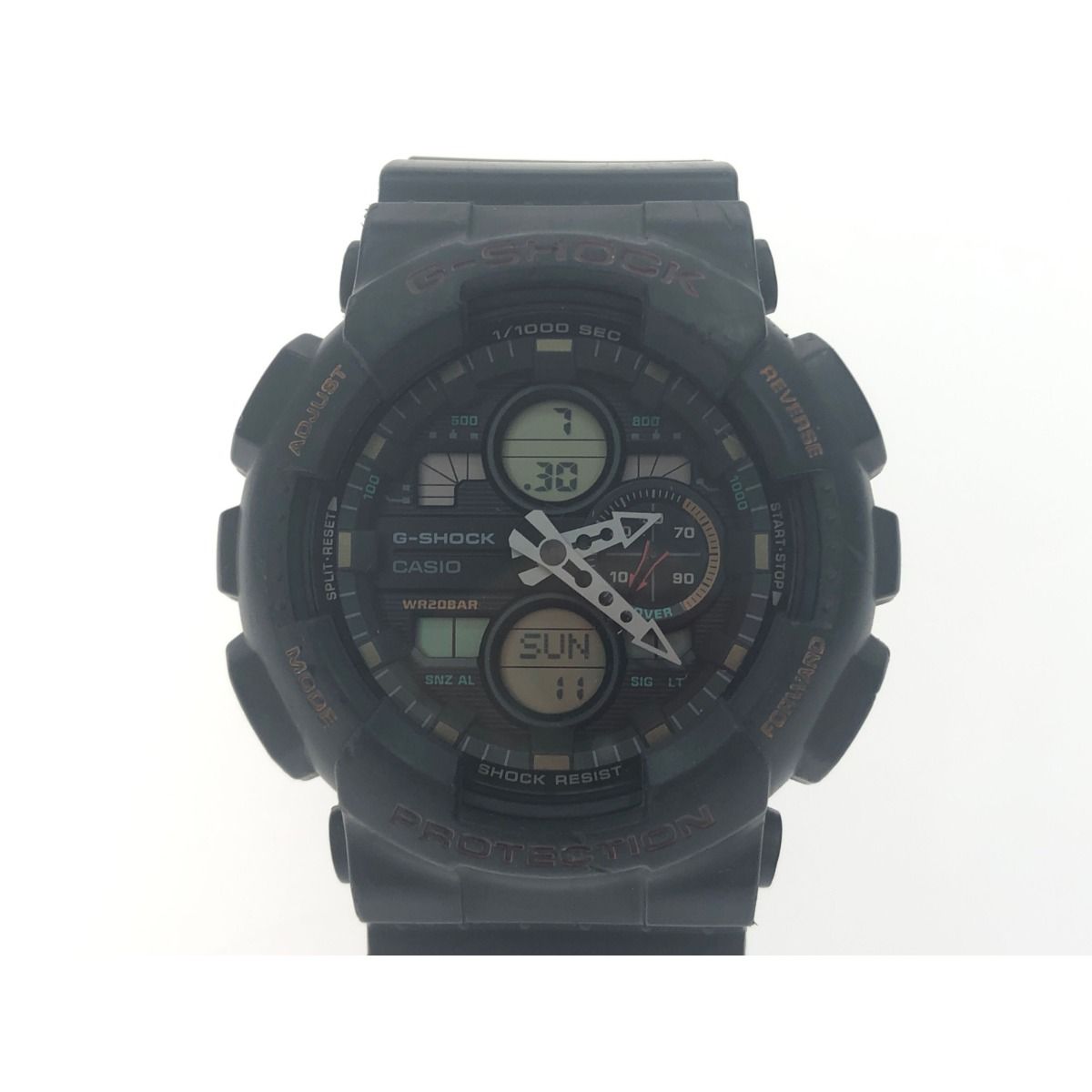 ▼▼CASIO カシオ メンズ腕時計 デジアナウォッチ クオーツ G-SHOCK Gショック GA-140 ブラック＆マルチカラー