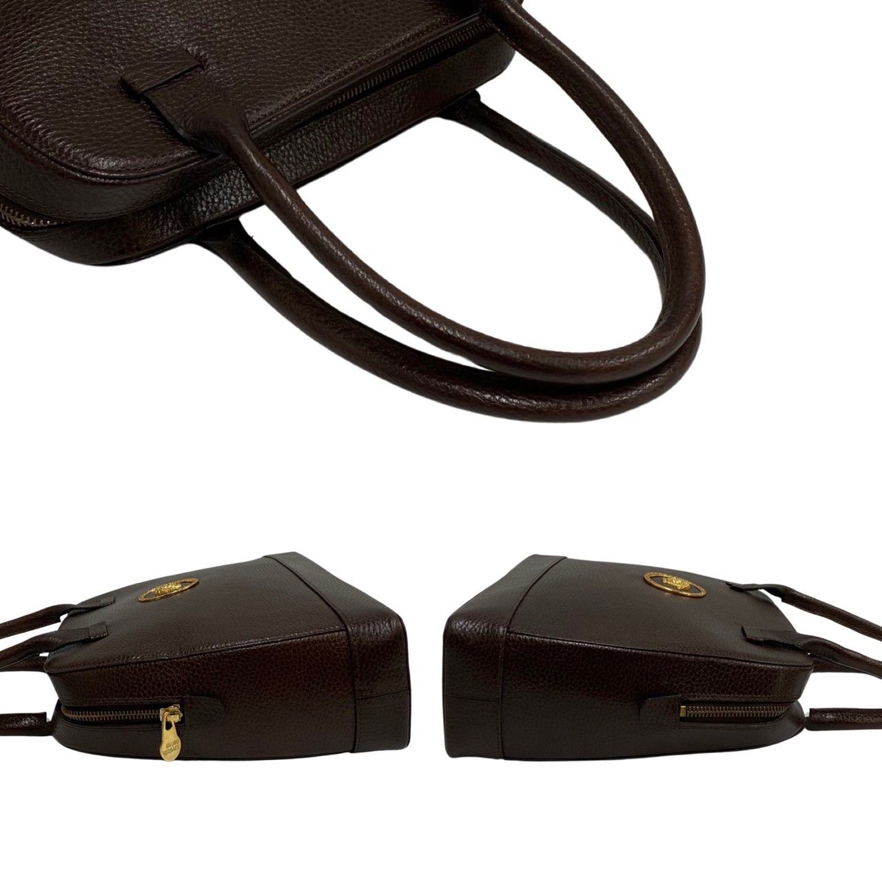 極 美品 希少品 VERSACE ヴェルサーチ メデューサ 金具 レザー 本革 