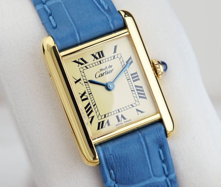 39CARTIER美品 カルティエ マスト タンク アイボリー ローマン SM Cartier - 腕時計