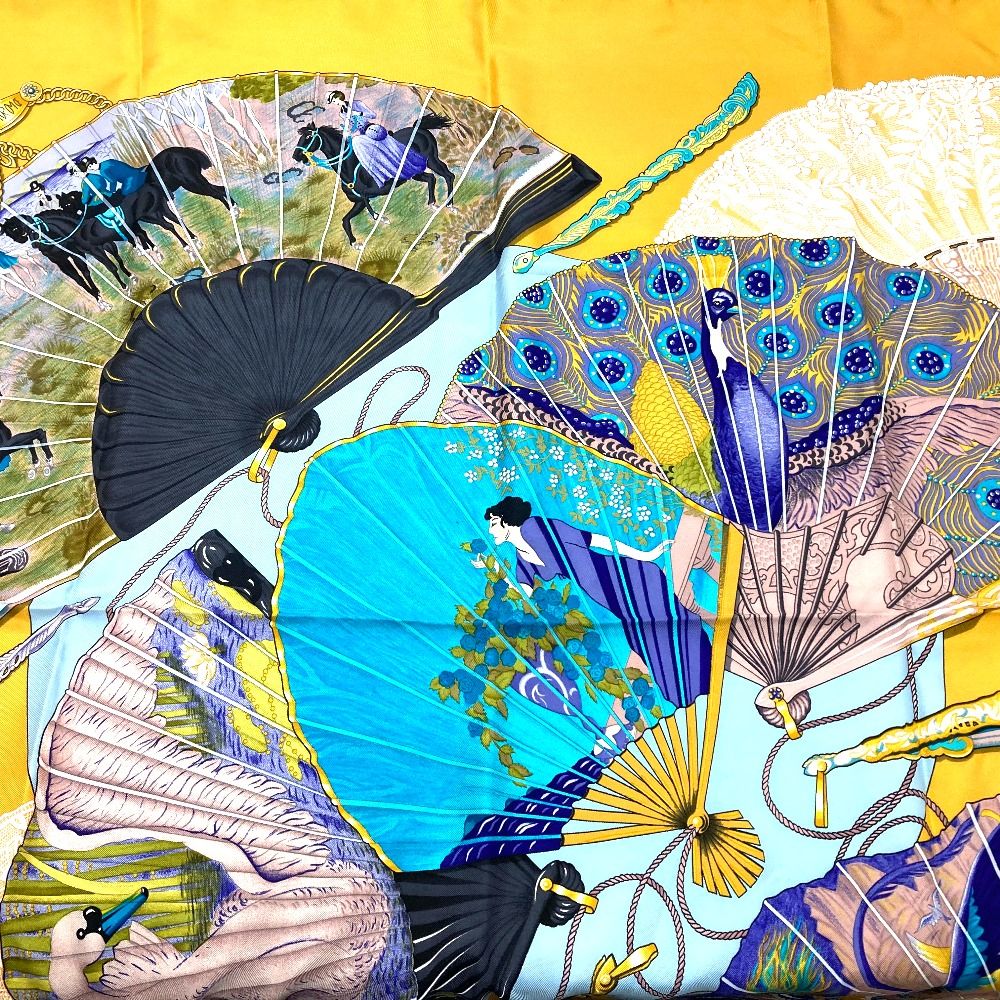 エルメス 魅惑のそよ風 カレ90 シルクスカーフ スカーフ シルク