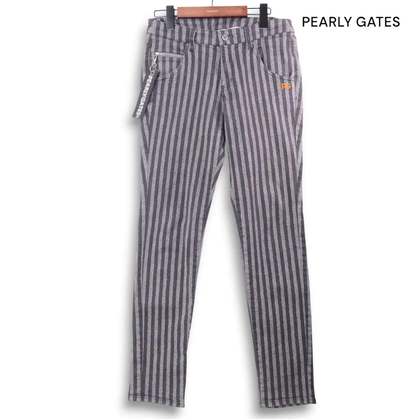 PEARLY GATES ☆ストレッチ有り☆ストライプパンツ 強ストレッチ パンツ ＜PGロゴストライプ＞ | PEARLY GATES（パーリー