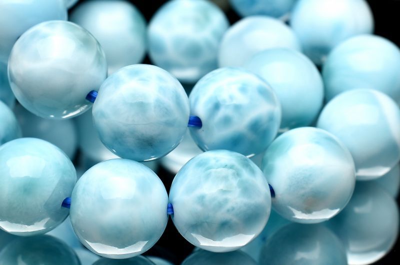 １点物 AAA 癒やしの石 ラリマー 8.5mm ブレスレット パワーストーン 天然石 _U7541