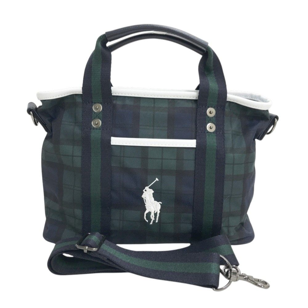 POLOGOLF ラルフローレン ポロゴルフ  2WAY ボストンバッグ チェック柄 カーキ系  [240101498412] ゴルフウェア ストスト POLOGOLF ラルフローレン ポロゴルフ 2WAY ボストンバッグ