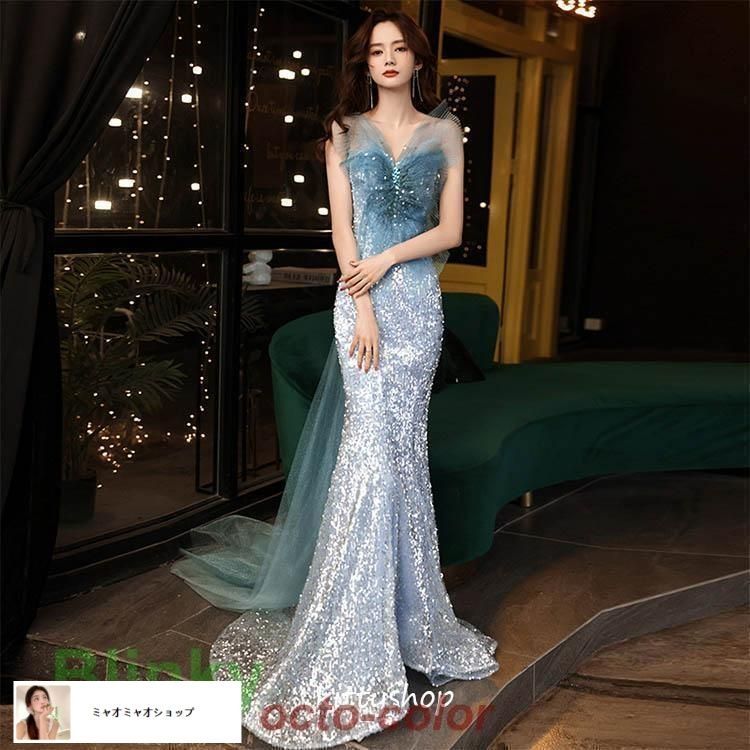 ?♥ パーティードレス マーメイドドレス イブニングドレス タイト ノースリーブ ロング丈ドレス ステージドレス オフショルダ WWW_SUPERTOOLSSHOP_NL