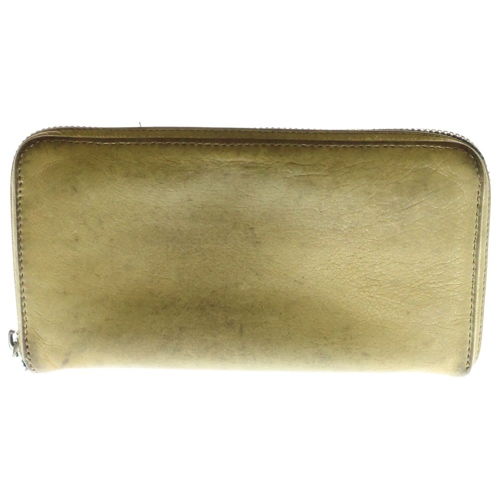 クロムハーツゴールド クロスモチーフ 長財布ほぼ未使用 CHROME HEARTS (クロムハーツ) REC F ZIP GOLD セメタリクロスパッチ