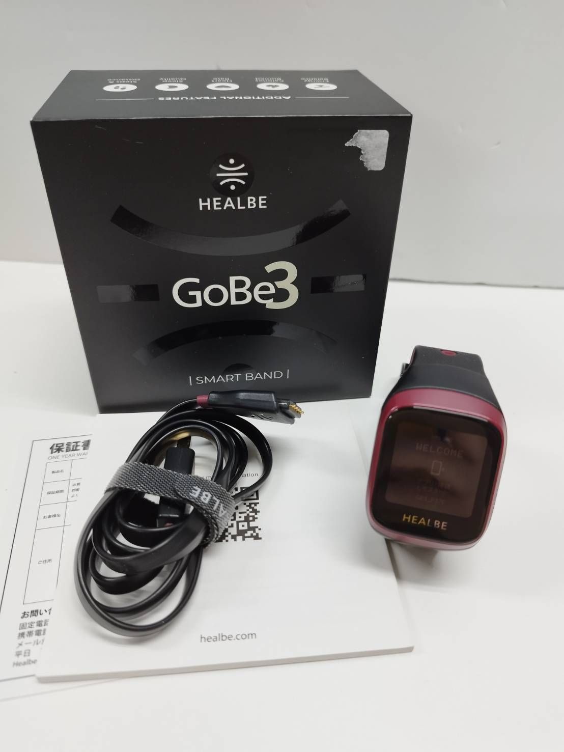【ジャンク】HEALBE GOBE3 バーガンディー HEALBE GoBe3 スマートバンド バーガンディー 中古Cランク - メルカリ