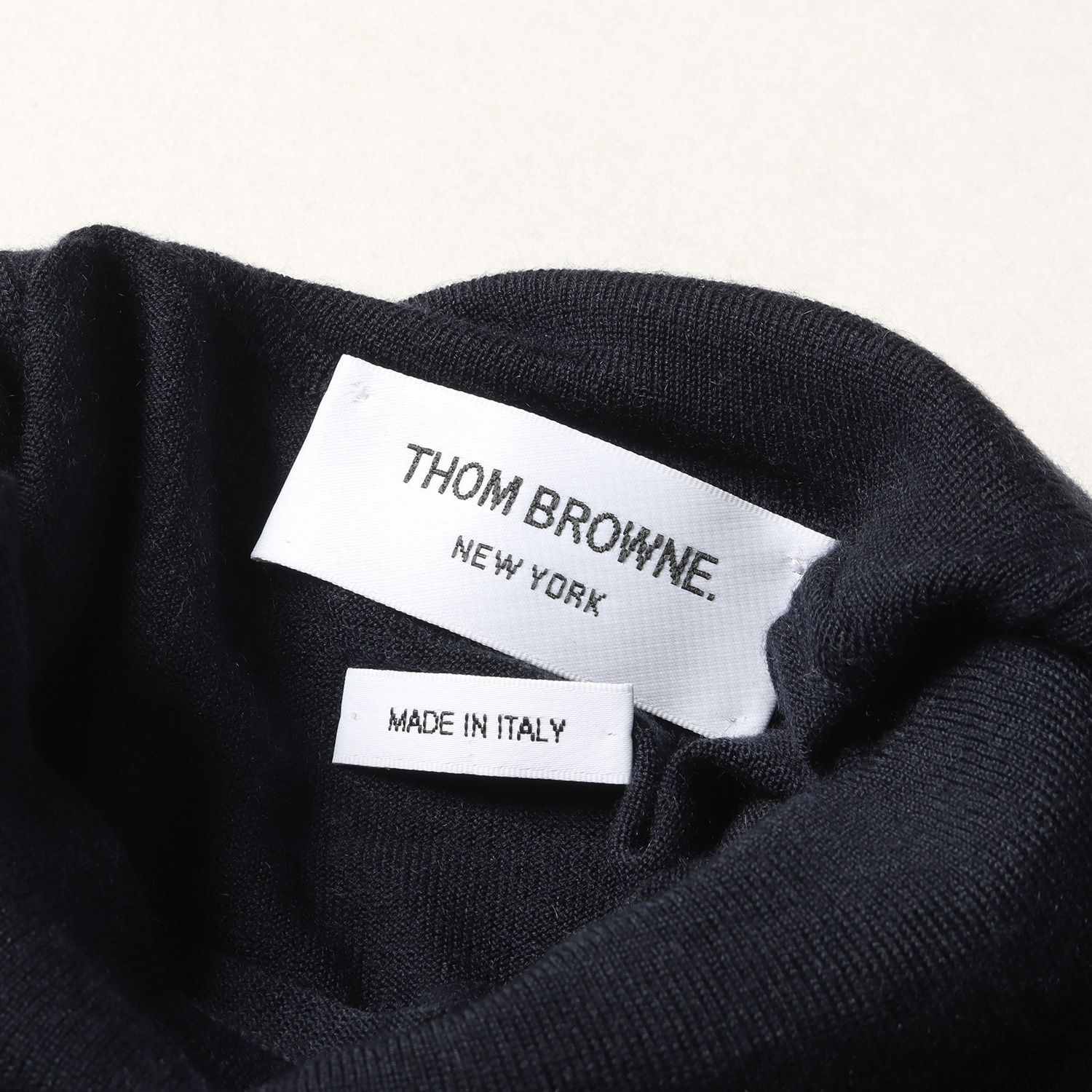 美品 THOM BROWNE トムブラウン ニット トリコロール リブ 