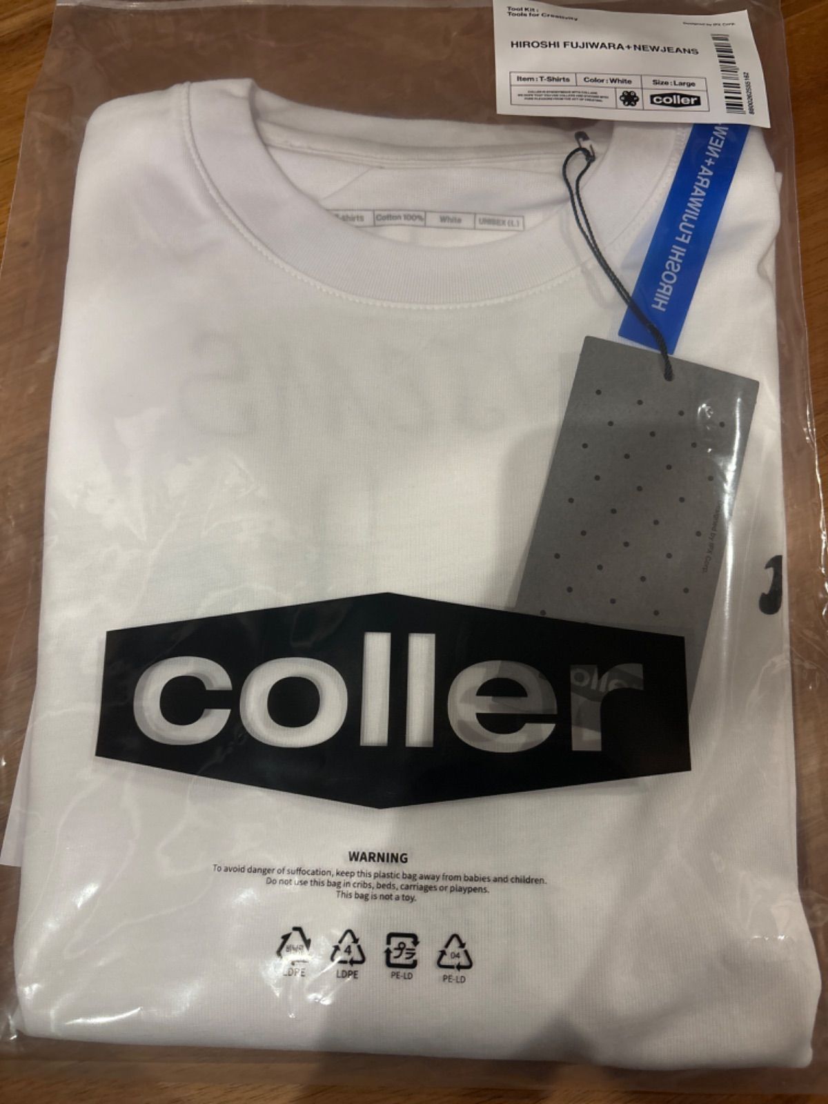 (NewJeans ×藤原ヒロシ)未使用レアコラボ限定Tシャツ 白黒Lサイズ NewJeans ×藤原ヒロシ)未使用レアコラボ限定Tシャツ 白黒Lサイズ