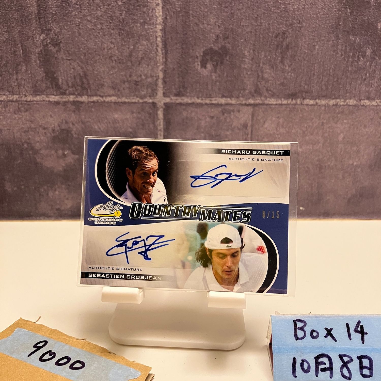2017 Leaf Signature Series Richard Gasquet & Sebastien Grosjean 6/15 直筆サインカード Countrymates Dual カード