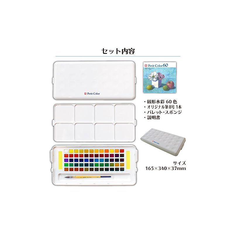 サクラクレパス 絵の具 固形水彩 プチカラー 60色 オリジナル筆入り NCW-60 USTAUSTRALIA_COM_AU