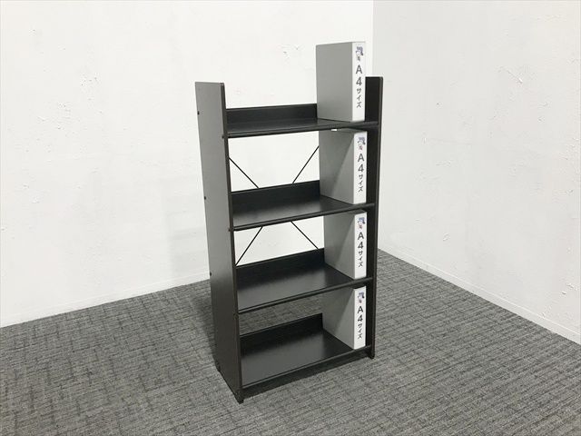 オープン書庫 アスプルンド Adatto 2WAYハイブリッドシェルフ スチールキャビネット ダークブラウン