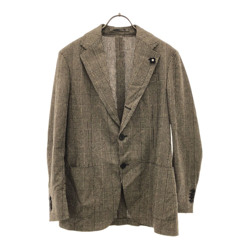 ラルディーニ イタリア製 シルクブレンド チェック柄 テーラード