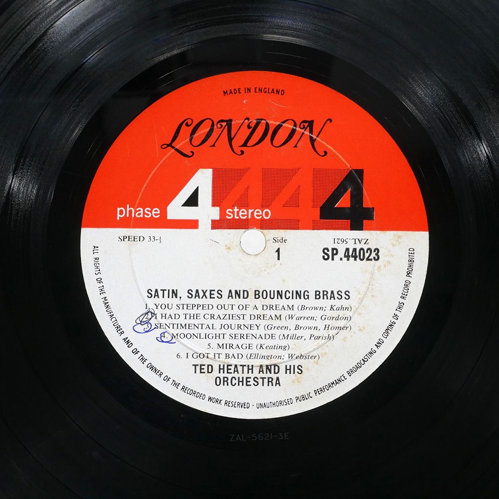 US盤 TED HEATH/SATIN, STRINGS & BOUNCING BRASS/LONDON